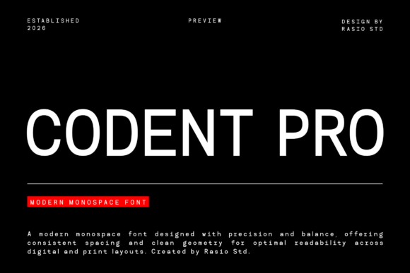 Codent Pro: A Modern Monospace Typeface for Technical Clarity