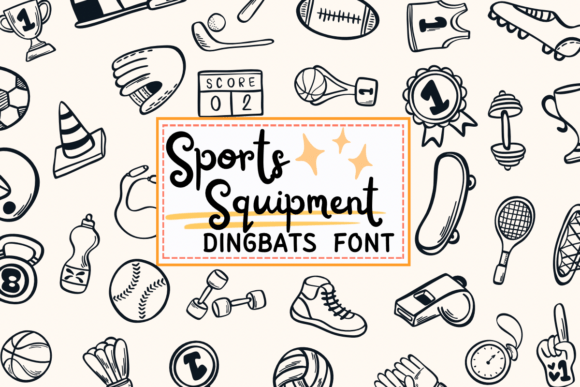 Discover the Sports Equipment Dingbats Font for Creative Projects