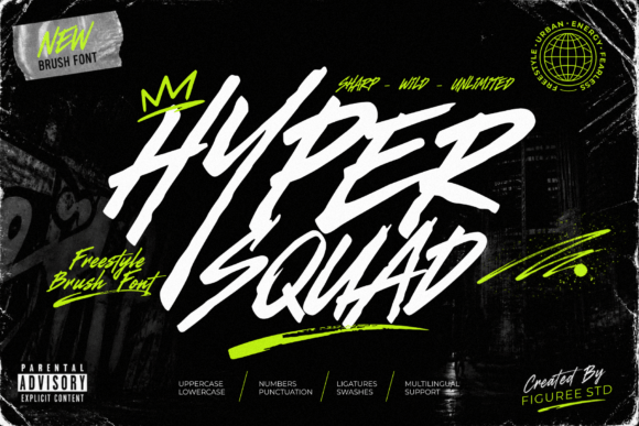 Hyper Squad: Freestyle Brush Font for Bold Expression