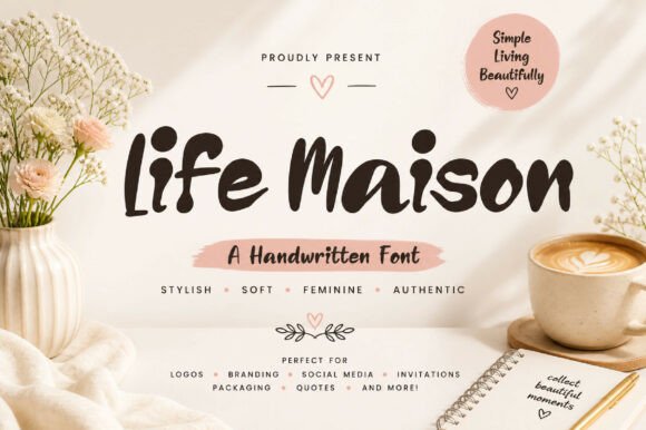 Life Maison: Bold Artistic Handwritten Font