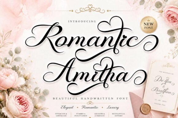 Romantic Amitha: Elegant Handwritten Typography