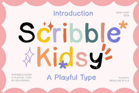 Scribble Kidsy: A Playful Type by Delipensil