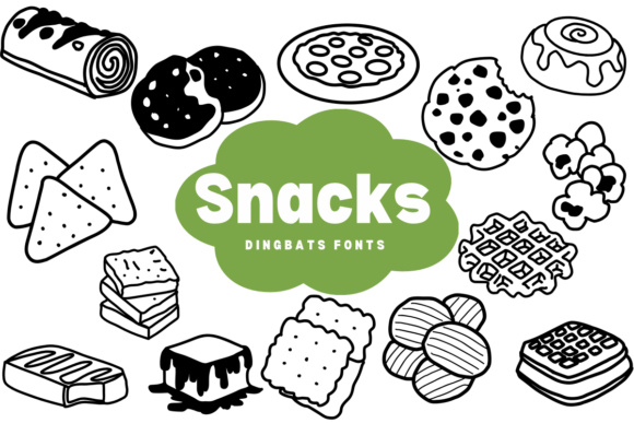 Snacks: A Sketch-Style Dingbats Font for Creative Design